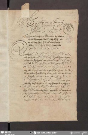 Ao. 1564 den 13. January ist Kayser Maximilianus alhier zu Budißin ankommen und von 19. Eiusdem wiederumb abgereist