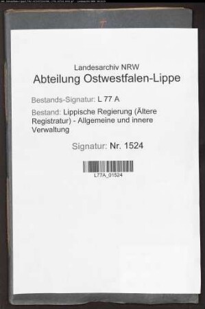 Anstellung des Regierungspräsidenten Christian v. Meien