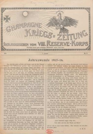 1916: Champagne-Kriegs-Zeitung