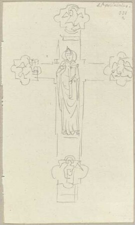 Rückseite eines metallenen Kreuzes im Dom zu Ravenna