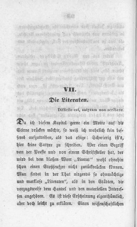 VII. Die Literaten.