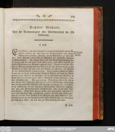 Sechster Abschnitt, Von der Nothwendigkeit der Offenbarung.