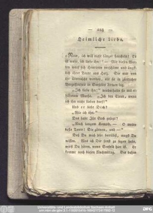 Heimliche Liebe.
