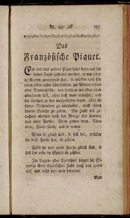 Das Französische Piquet