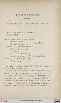 Séance du 4 mars 1892