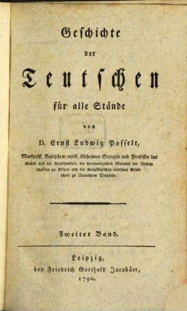 Geschichte der Teutschen : für alle Stände, 2