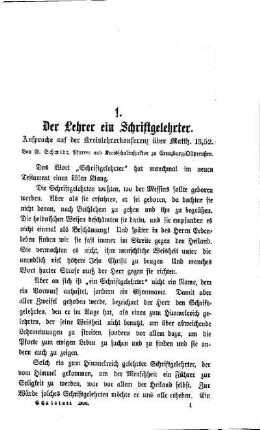 Der Lehrer ein Schriftgelehrter : Ansprache auf der Kreislehrerkonferenz über Matth. 13,52