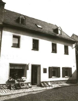 Schwarzenberg. Wohnhaus mit Laden, Vorstadt 19. Straßenansicht