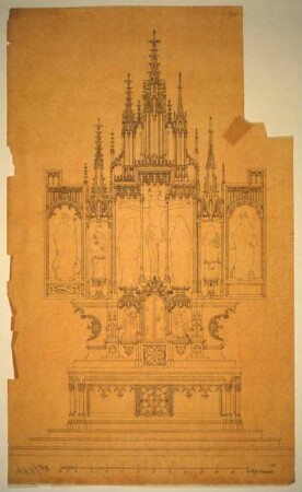 Entwurfszeichnung für einen Altar