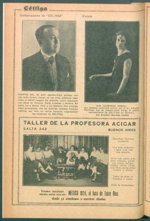 Colaboradores de "Céltiga" : [Manuel] Castro Gil.