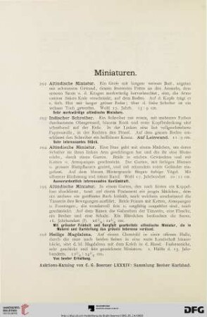 Miniaturen (Nr. 292-319)