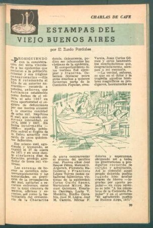 Estampas del viejo Buenos Aires : Charlas de cafe