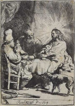 Christus in Emmaus, die kleinere Platte