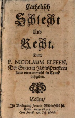 Catholisch Schlecht Und Recht