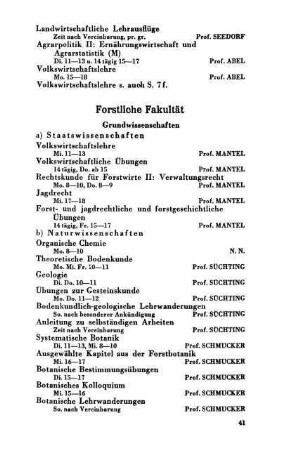 Forstliche Fakultät