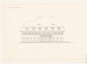 Haus Herz, Berlin-Dahlem Umbau zu Haus Himmler: Entwurf Südansicht, Variante