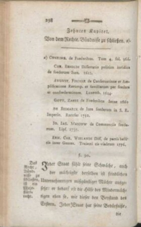 Zehntes Kapitel. Von dem Rechte, Bündnisse zu schließen.