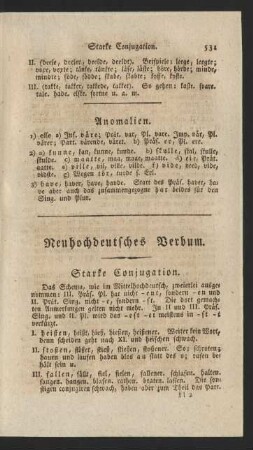 Neuhochdeutsches Verbum.
