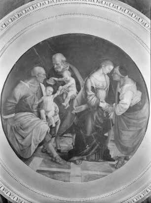 Heilige Familie mit Zacharias, Elisabeth und dem kleinen Johannes