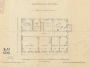 Grundriss 1. Stock des zum Amtshauses in Triberg