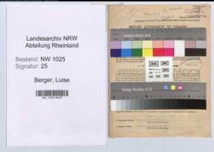Entnazifizierung Luise Berger , geb. 01.12.1885 (Lehrerin)