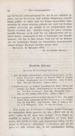 54-74 Kirchliche Literatur