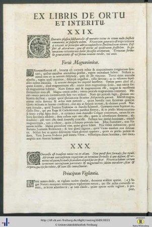 Ex libris de Ortu et Interitu.