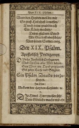 Der XIX. Psalm. - Der XXXI. Psalm.
