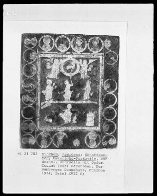 Heinrichs-Portatile, Tragaltar-Reliquiar Kaiser Heinrich II., Rückseite: Verehrung des Lammes