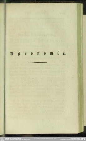 Astronomie