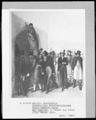 Der Zahltag, 6. Blatt zur Leipziger Messe 1825