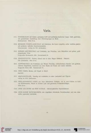 Varia (Nr. 1511-1520)