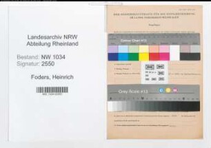 Entnazifizierung Heinrich Foders , geb. 02.10.1910 (Oberleutnant)