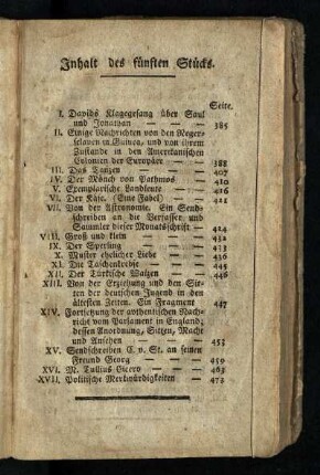 Inhalt des fünften Stücks