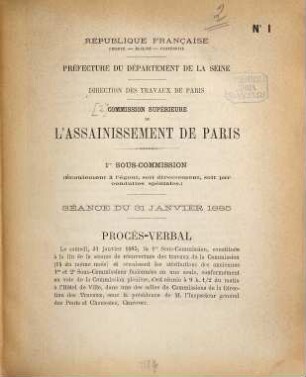 Projet de règlement et projet de loi relatifs à l'assainissement de Paris : République Français. Préfecture du Département de la Seine Direction des travaux, 2