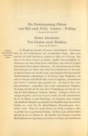 Die Durchquerung Chinas von Süd nach Nord. Canton - Peking