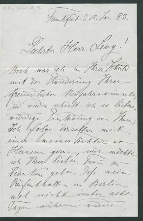 Brief an Martin Levy : 12.01.1883