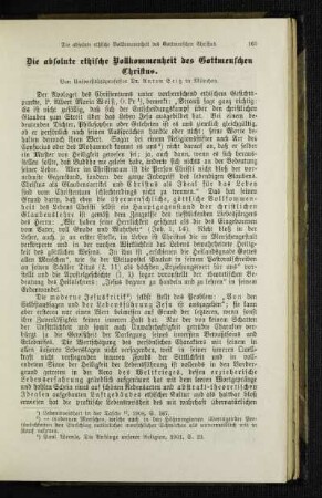¬Die¬ absolute ethische Vollkommenheit des Gottmenschen Christus