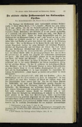 ¬Die¬ absolute ethische Vollkommenheit des Gottmenschen Christus
