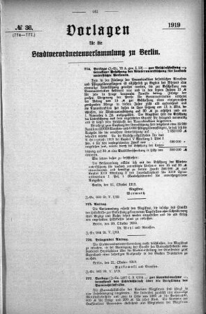 No. 36 (774-777), 22. Oktober 1919