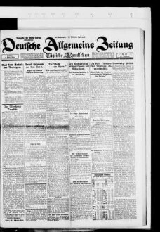 Deutsche allgemeine Zeitung, Morgenblatt