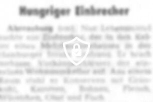 Hungriger Einbrecher