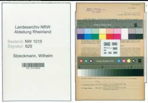 Entnazifizierung Wilhelm Stoeckmann , geb. 05.01.1898 (Kaufmaennischer Angestellter)
