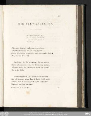 Die Verwandelten.