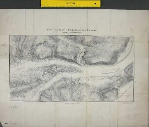 Plan und nächste Umgebung von Passau nebst Festung Oberhaus