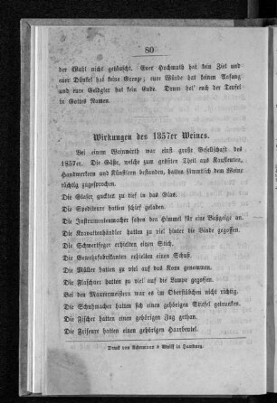 Wirkungen des 1857er Weines.