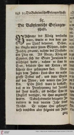 85. Die Babylonische Gefangenschafft