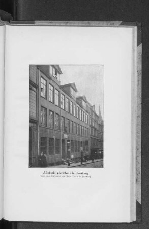 Klopstocks Sterbehaus in Hamburg.