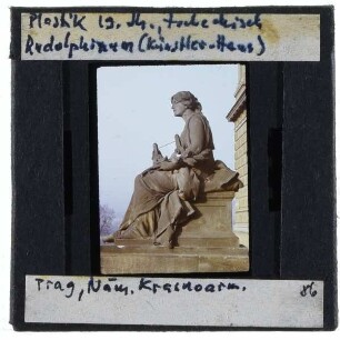 Prag, Rudolfinum,Prag, Rudolfinum, Wagner, Allegorie der Musik : Links der Treppe des Haupteingangs