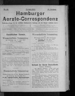 No. 24. 15. Juni 1913. 16. Jahrgang.